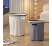 Cubo de basura de plástico de gran capacidad con aro de presión para baño y cocina