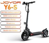 Patinete eléctrico JOYOR Y6-S, batería de 48 V, 18 Ah, motor de 500 W, alcance de hasta 70 km, ruedas de 10 pulgadas, velocidad máxima de 40 km/h