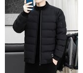Chaqueta acolchada de algodón para hombre, de invierno, gruesa, informal, con cuello de béisbol, cuello alto, cálida. M
