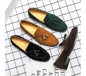Zapatos de hombre, nuevos mocasines sin cordones, zapatos casuales de verano para caminar. 38 marrón