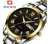 Reloj de movimiento automático para hombre, calendario de gama alta, luminoso, resistente al agua, correa de acero ultrafina
