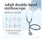 Estetoscopio profesional de doble cabeza para adultos, médico, enfermera, hogar médico, cuidado saludable, estetoscopio de doble cara verde oscuro
