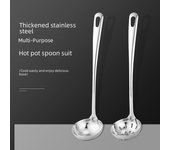 Juego de olla caliente y cuchara sopera de acero inoxidable para uso doméstico y comercial Small Soup Spoon - 6cm