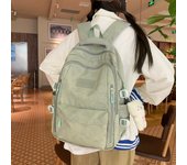 Mochila escolar para mujer, hombre, mochila para estudiantes de secundaria, mochila de gran capacidad blanco