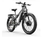 Bicicleta eléctrica para adultos EU S600 de 2000W con dos motores, batería de 48V17.5AH 840WH, bicicleta eléctrica de montaña con neumáticos de 26 pulgadas de ancho 2000W 48V 17.5AH