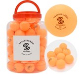 Pelotas de tenis de mesa para juego de 40 mm de resina ABS para práctica de ping pong, bolsa especial para tenis de mesa, 55 pelotas, pelotas, antibacterianas. naranja