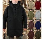 Abrigo pesado de lana para hombre Chaqueta de ocio de invierno Color Suéter informal de talla grande XXXXXL caqui
