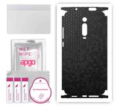 apgo Protective Skin Sticker for the back+sides compatible with Xiaomi Mi 9T Pro, Full Wrap Film, Foil, Vinyl - Pattern Black Honeycomb