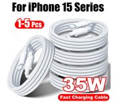 Cable de carga rápida de 35W para Apple iPhone 15 Pro Max, Cable cargador USB C a tipo C para accesorios de teléfono 15 Plus, Cable de datos 1m
