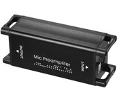 Activador de micrófono Ganancia ultra limpia Preamplificador de micrófono Amplificador de audio para grabación en estudio o en casa negro