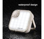 ESLNF Luz Solar para Camping, Linterna LED para Camping, lámpara de Emergencia, Banco de energía portátil con Continuo negro