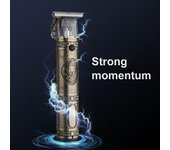 Cortadora de pelo eléctrica, cortadora de pelo de barbero, cortadora de pelo doméstica, máquina de corte de pelo de salón oro
