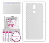 apgo Protective Skin Sticker for the back compatible with LG K40, Wrap Film, Foil, Vinyl - Pattern Transparent Carbon