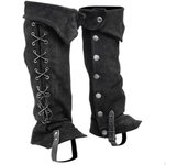Fundas para botas de piel sintética, polainas Steampunk, grebas, polainas, tops, accesorios de caballero marrón