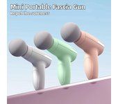 Mini pistola de masaje de 3 velocidades, masajeador muscular portátil, pistola de fascia eléctrica para cuello, pies y cuerpo. color rosa