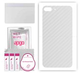apgo Protective Skin Sticker for the back compatible with Apple iPhone 8 Plus, Wrap Film, Foil, Vinyl - Pattern Transparent Carbon