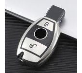 Funda de llave de control remoto para coche de TPU suave, cubierta Fob para Mercedes Benz ABGR clase GLA GLK W176 W204 W251 W463, accesorios de 2/3 botones 2 button key case azul