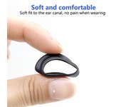 1 Juego de funda de silicona para auriculares Samsung R170 Galaxy Buds + almohadillas para los oídos negro