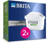 Cartouche BRITA - Maxtra Pro Expert Anti Tartre - Pack de 2 - Jusqu'à 300L d'eau filtrée