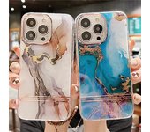 Funda de teléfono con textura de mármol degradado para Iphone 13 Pro Max 12 11 Pro Max 13pro 12 11 Cubierta trasera de silicona suave con parachoques a prueba de golpes For iPhone 11Pro