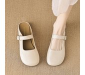 Zapatillas de verano vintage para mujer, pantuflas planas de media caña 35 albaricoque