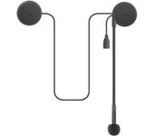 Intercomunicador ultra para motocicleta, altavoz para casco de motocicleta con Bluetooth, fino, respuesta automática, IP65, resistente al agua, llamadas, altavoz para motocicleta, intercomunicador musical negro
