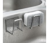 Rejilla de acero inoxidable para fregadero, escurridor de esponja, bola de alambre de acero, pasta para escurrir, pared interior del fregadero, suministros de cocina