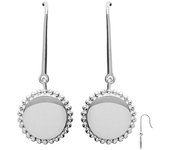 Les Trésors De Lily [Q3735] - Boucles Argent 'Antica' argenté (rhodié) - 12 mm plata