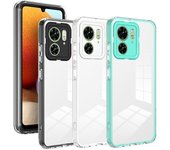Funda de teléfono transparente 2 en 1 para Moto Edge 40 Edge40 Neo Pro G53 G13 G23 G73 G72 G52 G22 G31 G41 G62 E13 E32 E22 G30 G10 For Moto Edge 40 negro