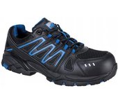 Portwest Zapatillas de seguridad compuestas de cuero Vistula para hombre 10 UK negro