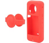 Funda protectora de silicona para cámara, flexible, elástica, anticaídas, para cámara panorámica negro