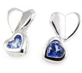 Altesse [G6927] - Boucles Argent 'Love Sweet Love' bleu azul