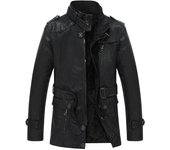 Chaqueta de cuero de PU suave para hombre, chaqueta de cuero de negocios para hombre, abrigos casuales para hombre, chaqueta masculina de invierno de cuero de gran tamaño XXXXL