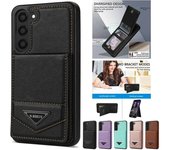 Funda de cuero con tapa y cepillo antirrobo para Samsung Galaxy A13, A14, A51, A52, A53, A54, S24, S23 FE, S22, S21 Plus, S20, Note 20 Ultra Galaxy S24 negro