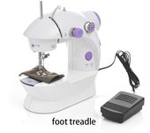505 202 Mini máquina de coser portátil universal para el hogar, accesorios, controlador de pedal, máquina de coser portátil negro