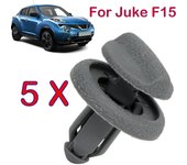 5X para Nissan Juke F15, Clips para estante de paquetes, botón Interior de plástico para maletero, soportes para percha trasera, piezas, remache de soporte de retención 5PCS
