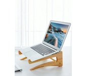 Soporte universal de madera para portátil, base desmontable, soporte de refrigeración para ordenador, apto para portátiles, tabletas de 10 a 17 pulgadas.
