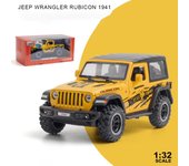 1:Jeeps Wrangler Rubicon 1941 a escala 32, modelo de vehículo, coche de juguete, alta simulación, exquisita colección de aleación todoterreno, coche de juguetes para niños 1/32-15.5x7.5x7cm
