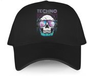 Marca de moda Gorras de béisbol sunmmer Sombrero snapback unisex Impresionante Techno Music Skull Head Adult última gorra de golf Sombreros transpirables Adjustable