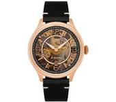 Reloj para hombre Thomas Earnshaw Baron con esfera esquelética de cuero genuino automático ES-8231-03 negro
