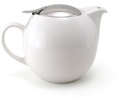 Tetera redonda ZERO JAPAN de 24 oz. (680 cc) con tapa SLS e infusor blanco
