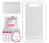 apgo Protective Skin Sticker for the back compatible with Black Shark, Wrap Film, Foil, Vinyl - Pattern Transparent Carbon