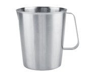Jarra medidora grande de acero inoxidable de 2000 ml para espumar leche, ideal para café con leche.