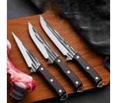 Cuchillo de cocina de acero inoxidable forjado hecho a mano, cuchillos para pescado, cuchillo para deshuesar, cuchillo de carnicero, cortador de frutas y verduras Size 1
