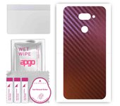 apgo skin sticker film foil vinyl for the BACK compatible with LG K40S, scratch-resistant, easy to install - Carbon Chameleon CAKA5