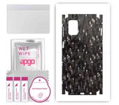 apgo Protective Skin Sticker for the back+sides compatible with Samsung Galaxy M31s, Full Wrap Film, Foil, Vinyl - Pattern Carbon Black Pixel