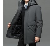 Parkas largas de felpa gruesas para hombre, chaqueta de invierno, abrigo Parker para hombre, abrigo grueso y cálido con cremallera, abrigo acolchado XXXXXL negro