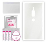 apgo Protective Skin Sticker for the back compatible with Sony Xperia XZ2 Premium, Wrap Film, Foil, Vinyl - Pattern Matte Transparent
