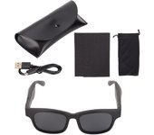 Gafas de Sol Bluetooth Semiabiertas Reducción de Ruido Portátiles Inalámbricas Estéreo Gafas de Sol Bluetooth para plata