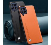 Funda de piel sintética de lujo para Samsung Galaxy A12 M12, carcasa trasera de silicona mate, protección a prueba de golpes para Samsung A12 5G For Samsung A12 negro